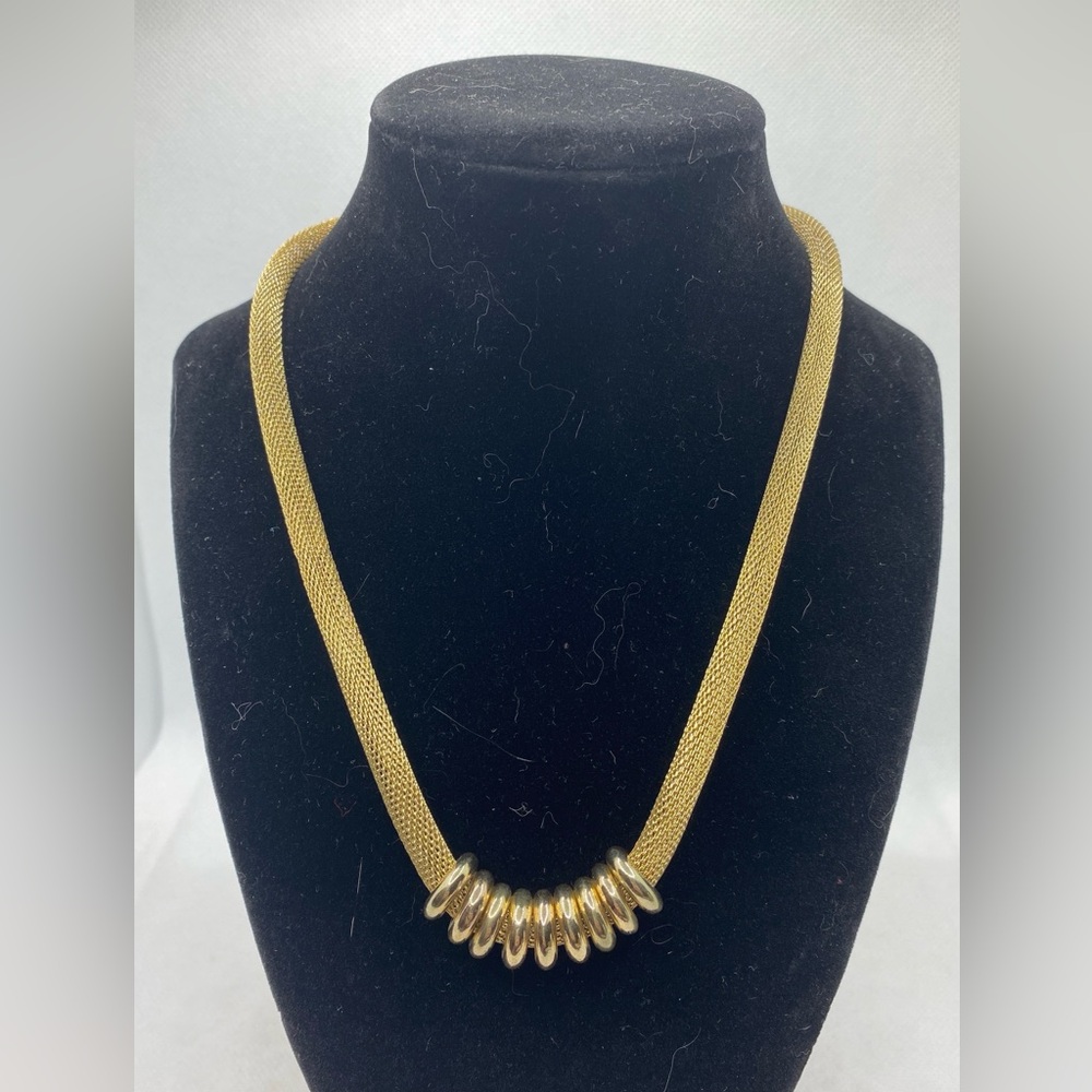 Anne Klein Goldtone Mesh Necklce Approximately “16